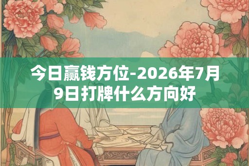 今日赢钱方位-2026年7月9日打牌什么方向好