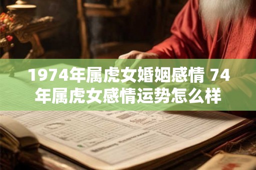 1974年属虎女婚姻感情 74年属虎女感情运势怎么样