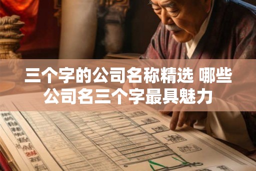 三个字的公司名称精选 哪些公司名三个字最具魅力
