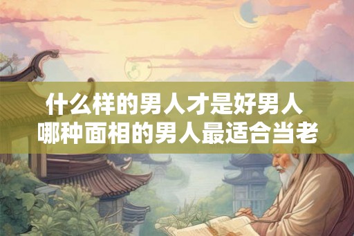 什么样的男人才是好男人 哪种面相的男人最适合当老公