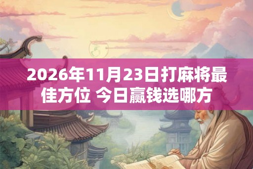 2026年11月23日打麻将最佳方位 今日赢钱选哪方 2026年11月23日打麻将最佳方位 今日赢钱选哪方