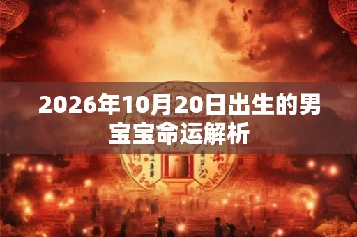 2026年10月20日出生的男宝宝命运解析