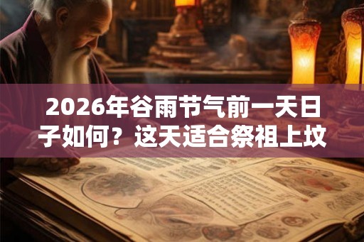 2026年谷雨节气前一天日子如何？这天适合祭祖上坟？