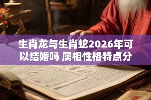 生肖龙与生肖蛇2026年可以结婚吗 属相性格特点分析 生肖龙与生肖蛇2026年可以结婚吗 属相性格特点分析
