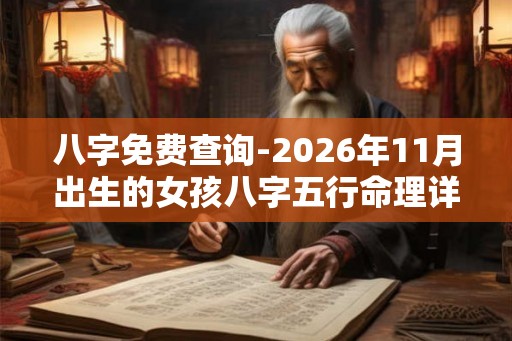 八字免费查询-2026年11月出生的女孩八字五行命理详解