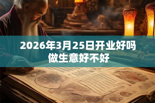 2026年3月25日开业好吗 做生意好不好