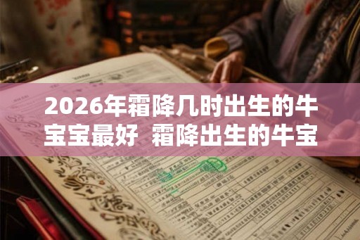 2026年霜降几时出生的牛宝宝最好  霜降出生的牛宝宝好不好