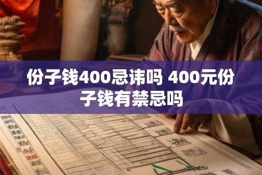 份子钱400忌讳吗 400元份子钱有禁忌吗