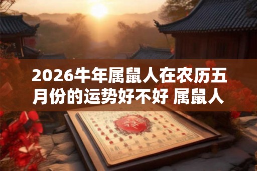 2026牛年属鼠人在农历五月份的运势好不好 属鼠人2026年运势