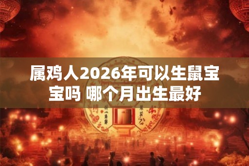 属鸡人2026年可以生鼠宝宝吗 哪个月出生最好