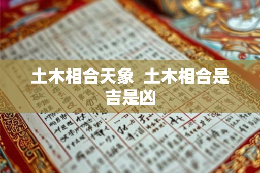 土木相合天象  土木相合是吉是凶