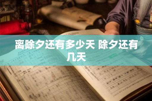 离除夕还有多少天 除夕还有几天