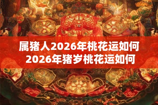 属猪人2026年桃花运如何 2026年猪岁桃花运如何