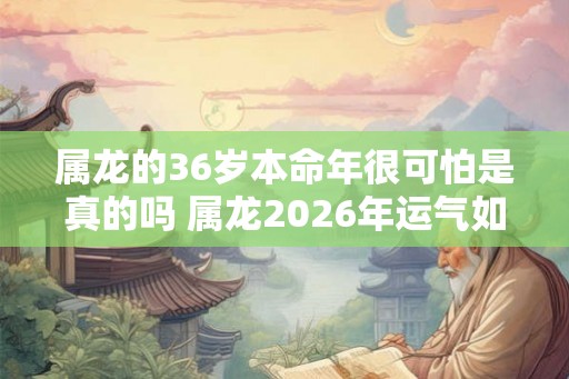属龙的36岁本命年很可怕是真的吗 属龙2026年运气如何 属龙的36岁本命年很可怕是真的吗 属龙2026年运气如何