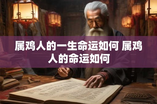 属鸡人的一生命运如何 属鸡人的命运如何