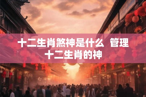 十二生肖煞神是什么  管理十二生肖的神