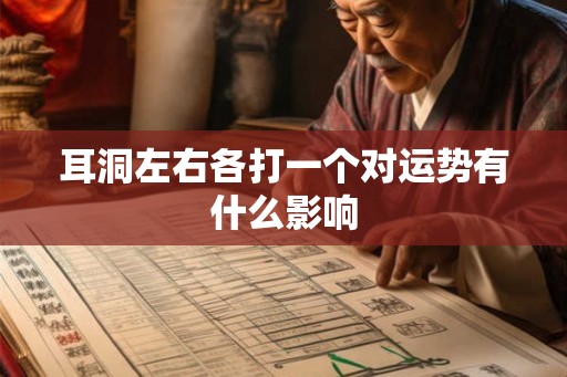 耳洞左右各打一个对运势有什么影响