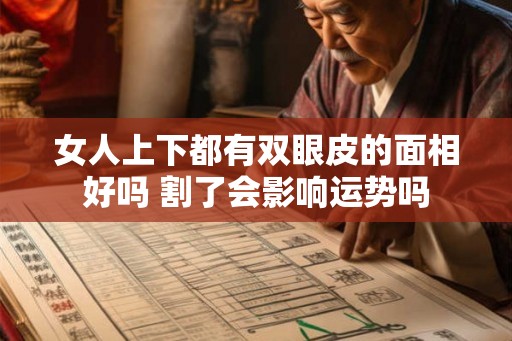 女人上下都有双眼皮的面相好吗 割了会影响运势吗