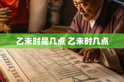 乙未时是几点 乙未时几点