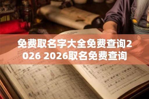 免费取名字大全免费查询2026 2026取名免费查询