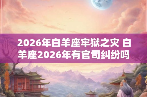 2026年白羊座牢狱之灾 白羊座2026年有官司纠纷吗