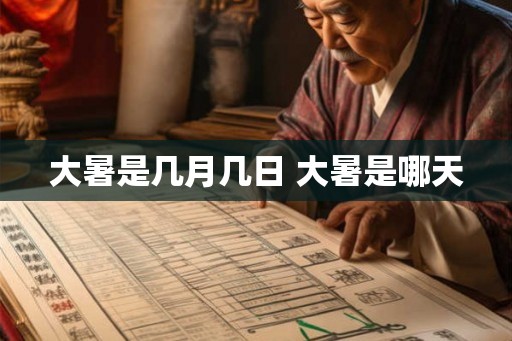 大暑是几月几日 大暑是哪天