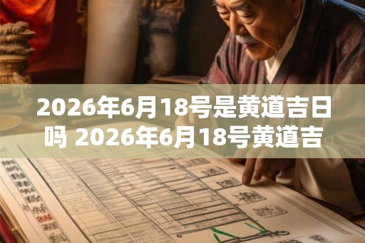 2026年6月18号是黄道吉日吗 2026年6月18号黄道吉日吗