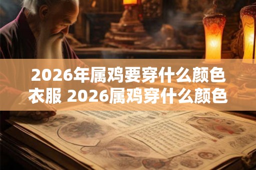 2026年属鸡要穿什么颜色衣服 2026属鸡穿什么颜色衣服
