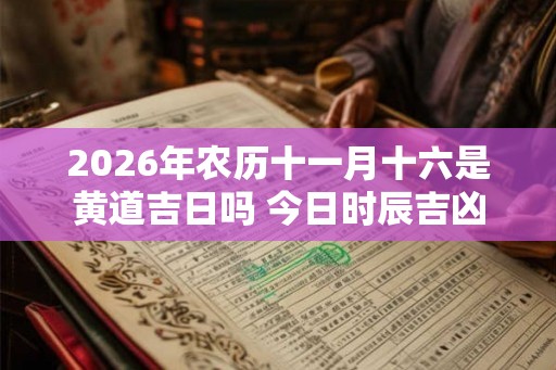 2026年农历十一月十六是黄道吉日吗 今日时辰吉凶 2026年农历十一月十六是黄道吉日吗 今日时辰吉凶