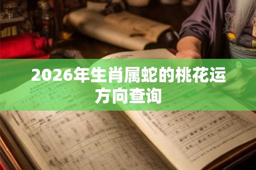 2026年生肖属蛇的桃花运方向查询