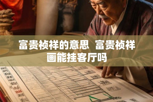 富贵祯祥的意思 富贵祯祥画能挂客厅吗 富贵祯祥的意思 富贵祯祥画能挂客厅吗