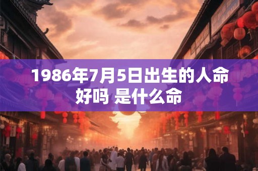 1986年7月5日出生的人命好吗 是什么命