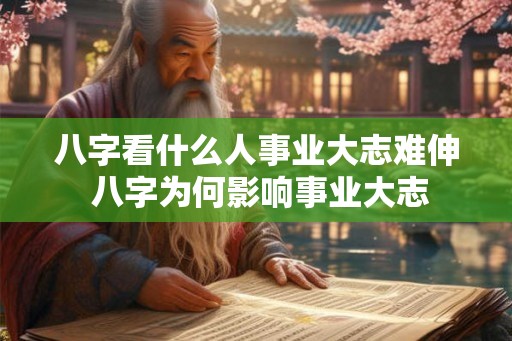 八字看什么人事业大志难伸 八字为何影响事业大志 八字看什么人事业大志难伸 八字为何影响事业大志