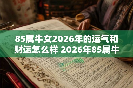 85属牛女2026年的运气和财运怎么样 2026年85属牛女的运势和财运如何