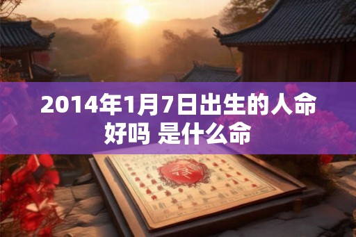 2014年1月7日出生的人命好吗 是什么命