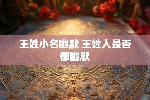 王姓小名幽默 王姓人是否都幽默