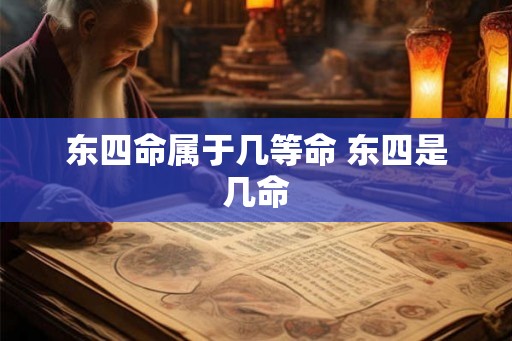 东四命属于几等命 东四是几命