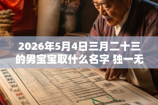 2026年5月4日三月二十三的男宝宝取什么名字 独一无二