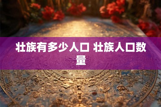 壮族有多少人口 壮族人口数量
