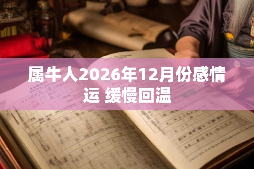 属牛人2026年12月份感情运 缓慢回温