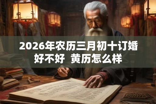 2026年农历三月初十订婚好不好  黄历怎么样