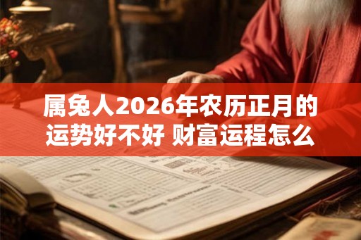 属兔人2026年农历正月的运势好不好 财富运程怎么样