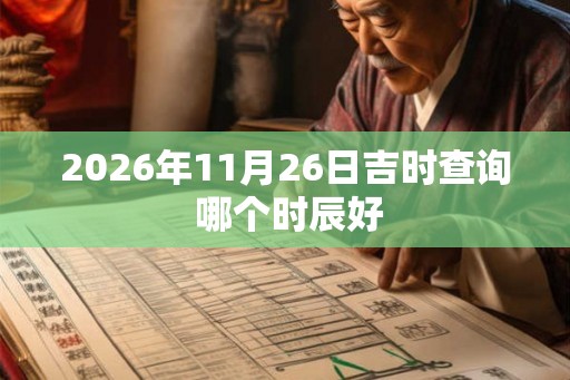 2026年11月26日吉时查询 哪个时辰好