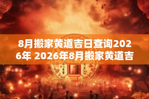 8月搬家黄道吉日查询2026年 2026年8月搬家黄道吉日是什么
