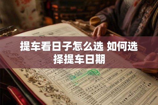 提车看日子怎么选 如何选择提车日期