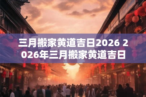 三月搬家黄道吉日2026 2026年三月搬家黄道吉日 三月搬家黄道吉日2026 2026年三月搬家黄道吉日