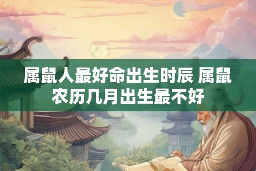 属鼠人最好命出生时辰 属鼠农历几月出生最不好 属鼠人最好命出生时辰 属鼠农历几月出生最不好