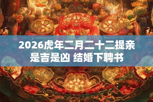 2026虎年二月二十二提亲是吉是凶 结婚下聘书