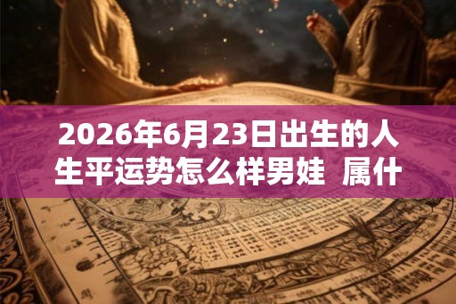 2026年6月23日出生的人生平运势怎么样男娃 属什么生肖 2026年6月23日出生的人生平运势怎么样男娃 属什么生肖