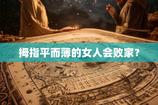 拇指平而薄的女人会败家？